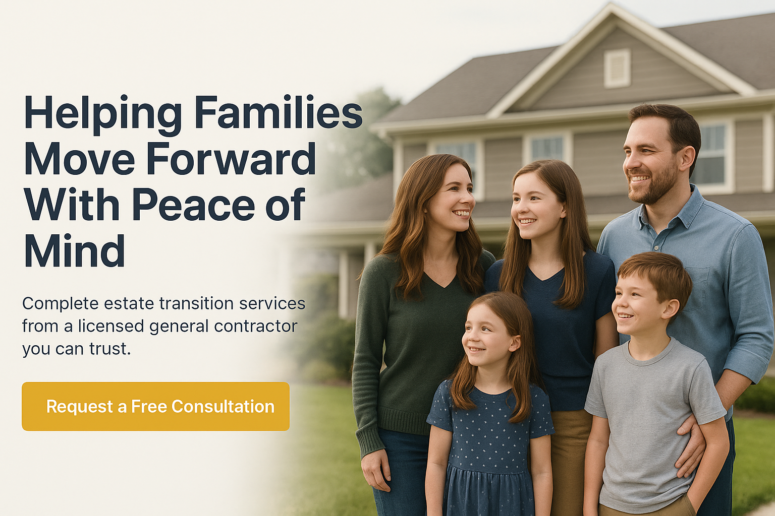 Helping Families Move Forward With Peace of Mind - We're here to support you through every step of your estate transition