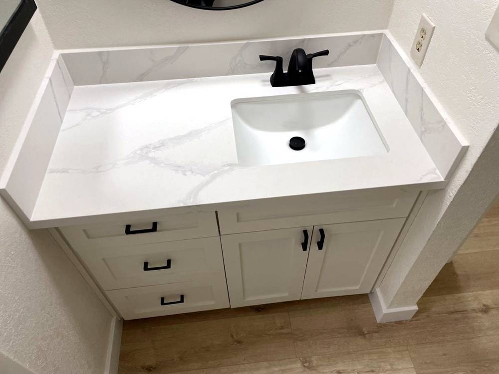 Hall bath, finished